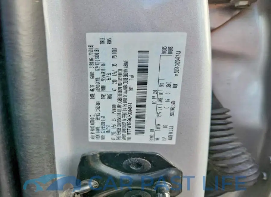 1FTFW1E56JKC04844# 12