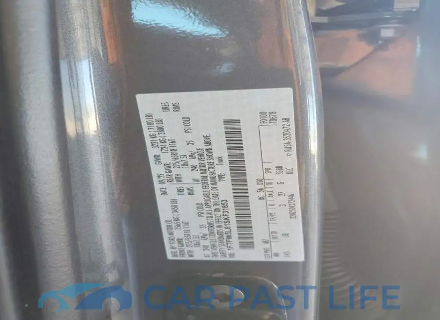 1FTFW5L81SKF31853# 12