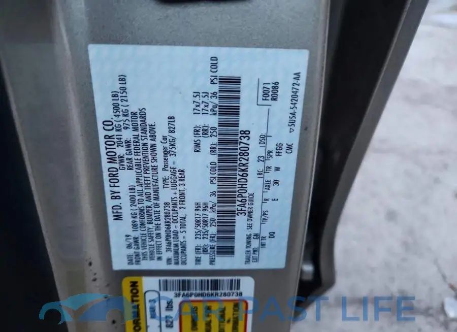 3FA6P0HD6KR280738# 12