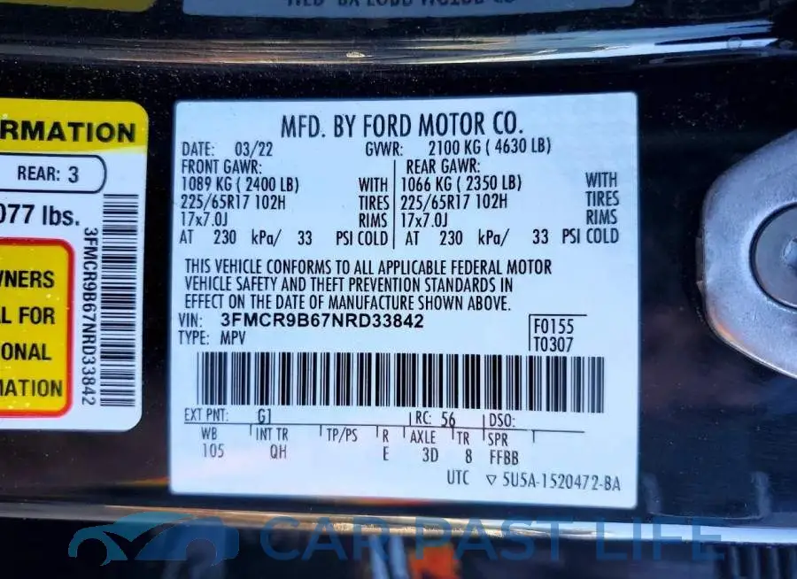 3FMCR9B67NRD33842# 13
