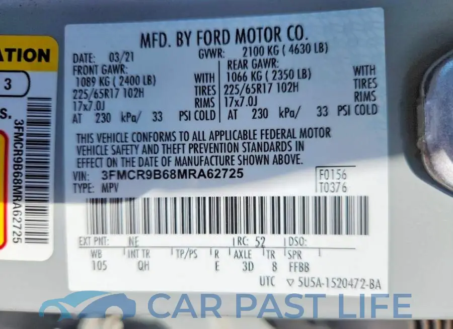 3FMCR9B68MRA62725# 13