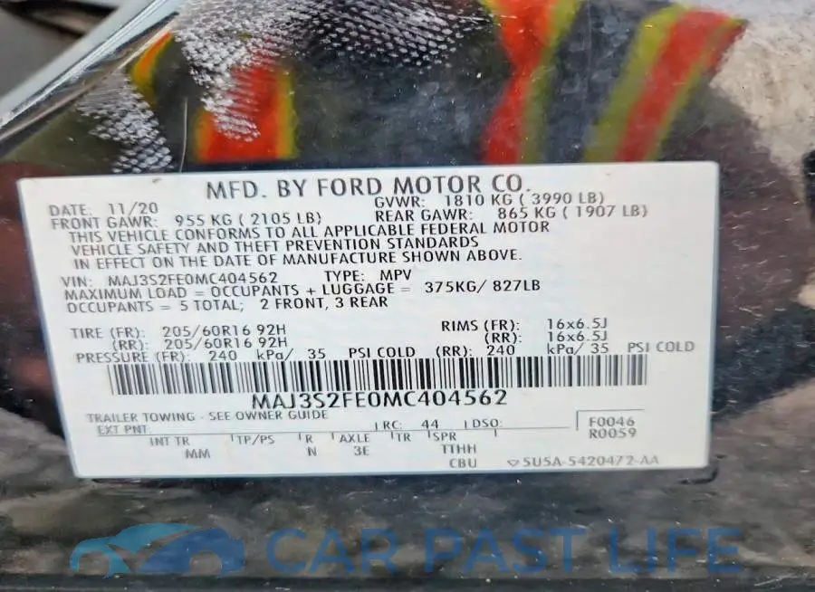 MAJ3S2FE0MC404562# 13
