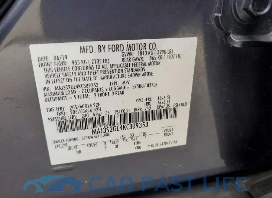MAJ3S2GE4KC309353# 13