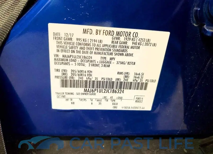 MAJ6P1UL2JC186324# 13