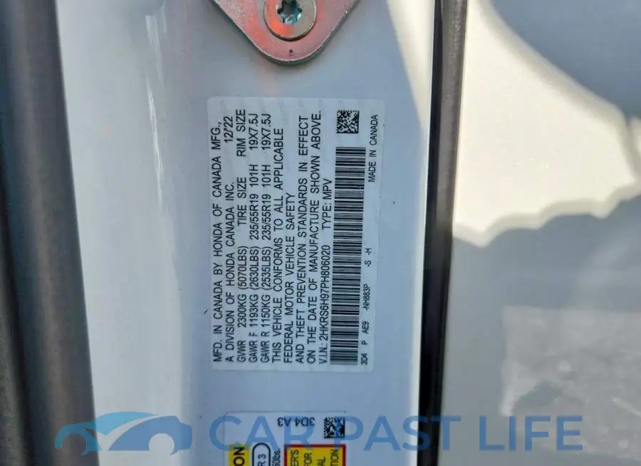 2HKRS6H97PH806020# 13