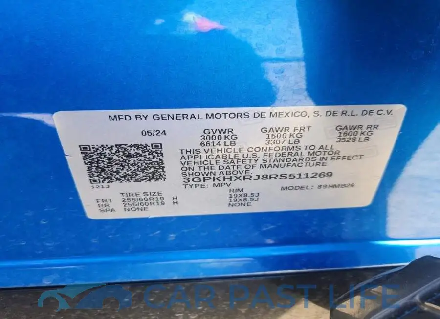 3GPKHXRJ8RS511269# 14