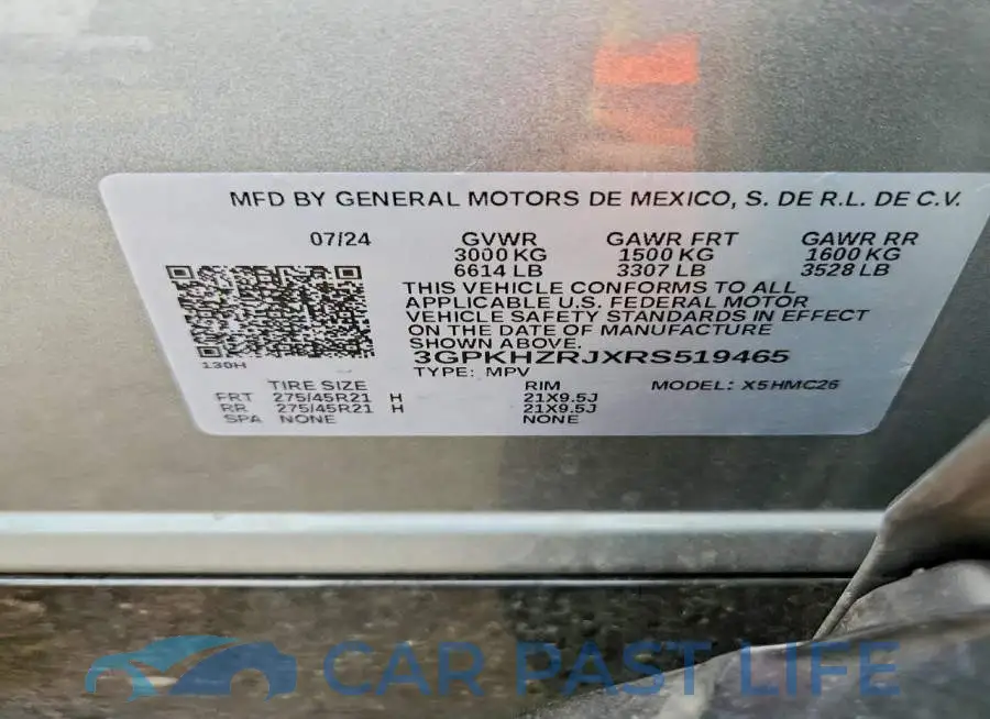 3GPKHZRJXRS519465# 12