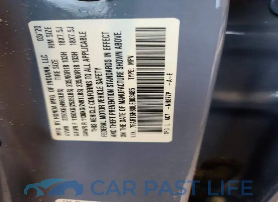 7FART6H80LE003485# 13