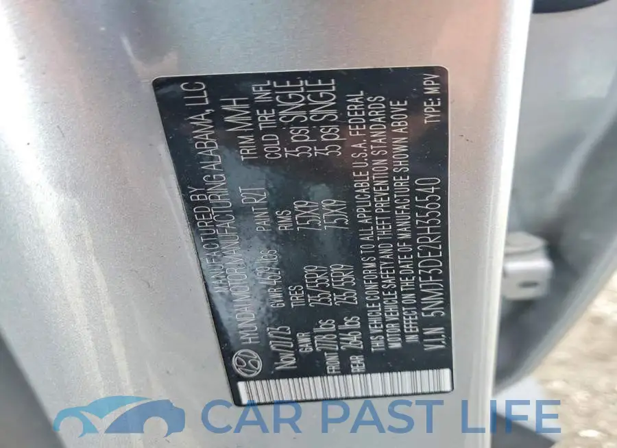 5NMJF3DE2RH356540# 14