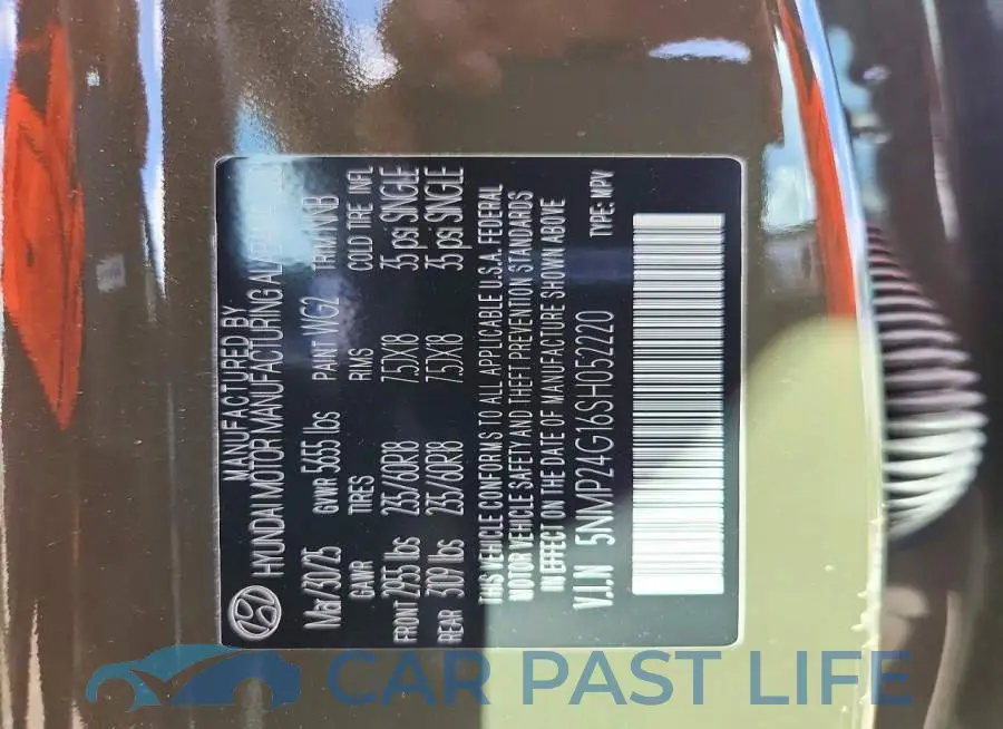 5NMP24G16SH052220# 14