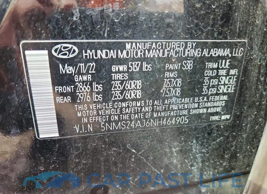 5NMS24AJ6NH464905# 12