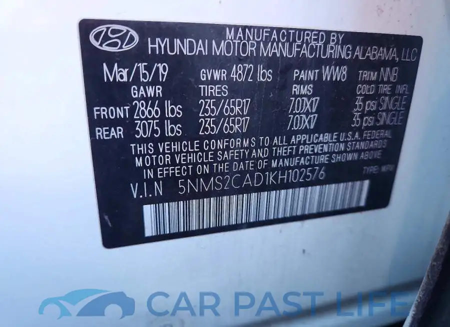 5NMS2CAD1KH102576# 13