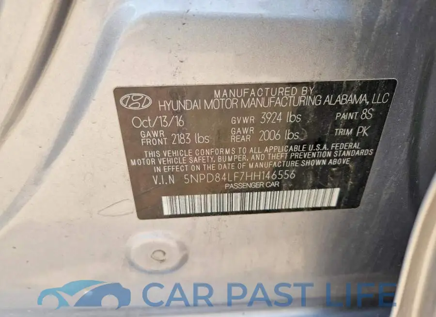 5NPD84LF7HH146556# 13