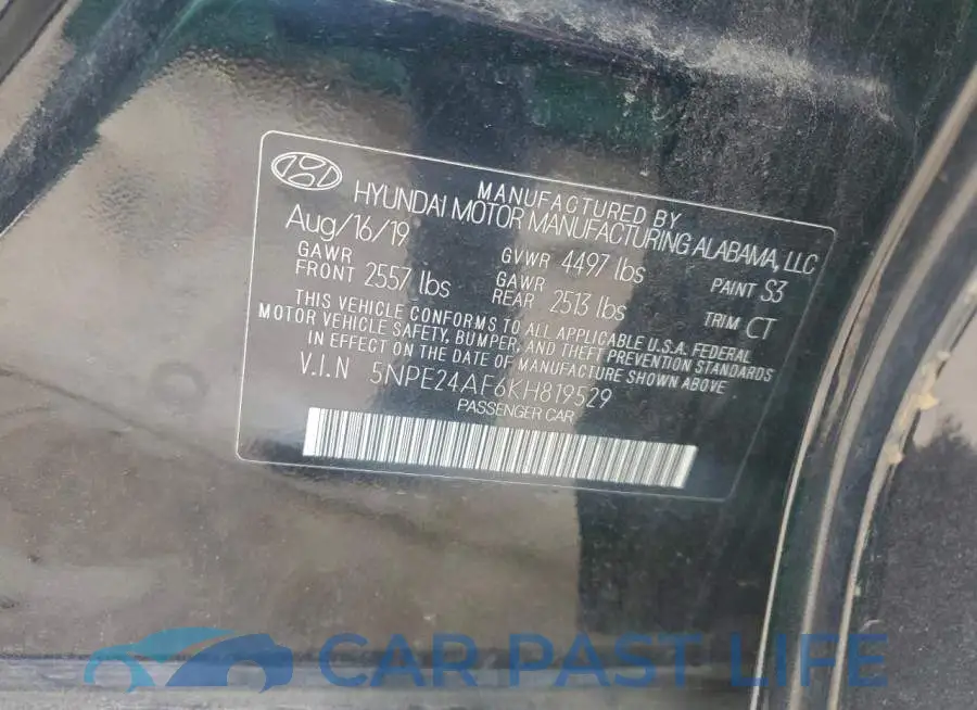 5NPE24AF6KH819529# 12