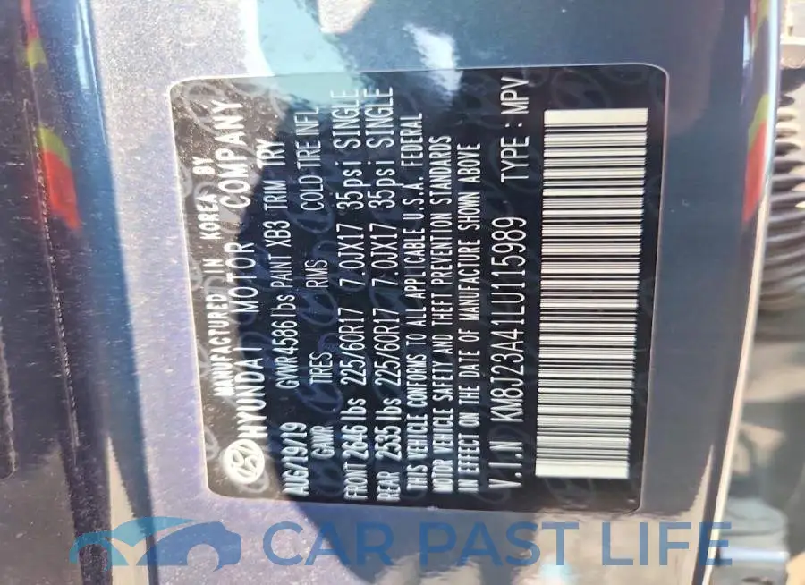 KM8J23A41LU115989# 12