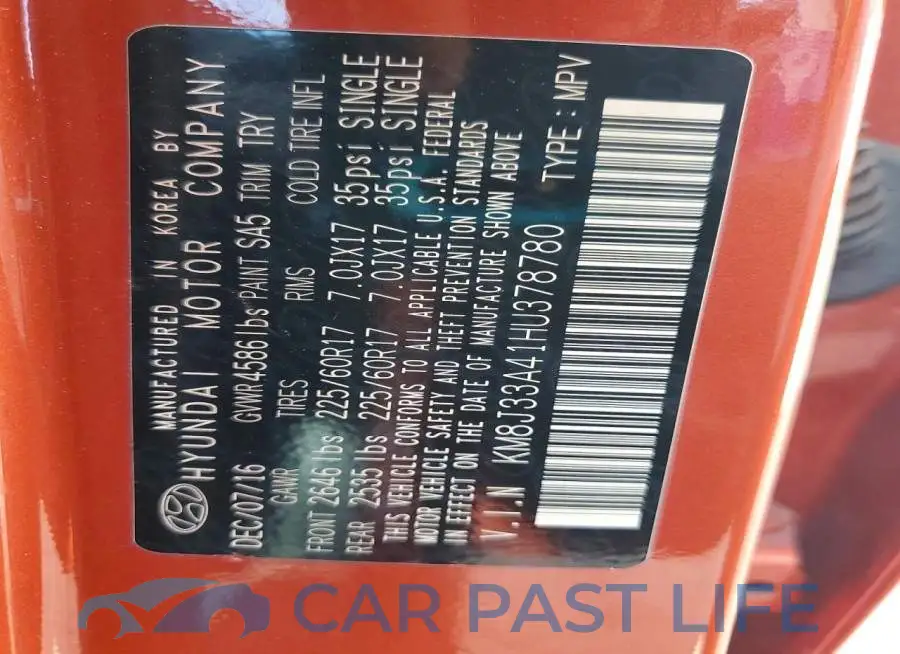KM8J33A41HU378780# 13