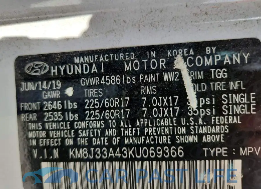 KM8J33A43KU069366# 13