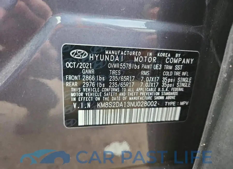 KM8S2DA13NU028002# 12