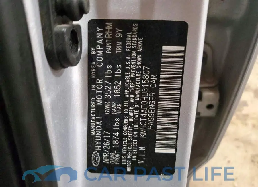 KMHCT4AE0HU315807# 13