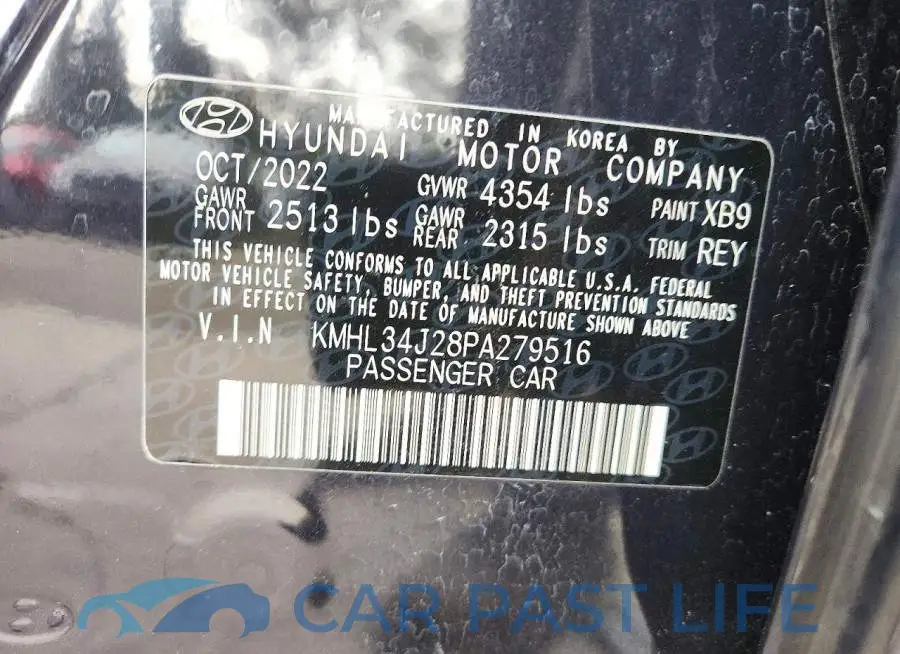 KMHL34J28PA279516# 12