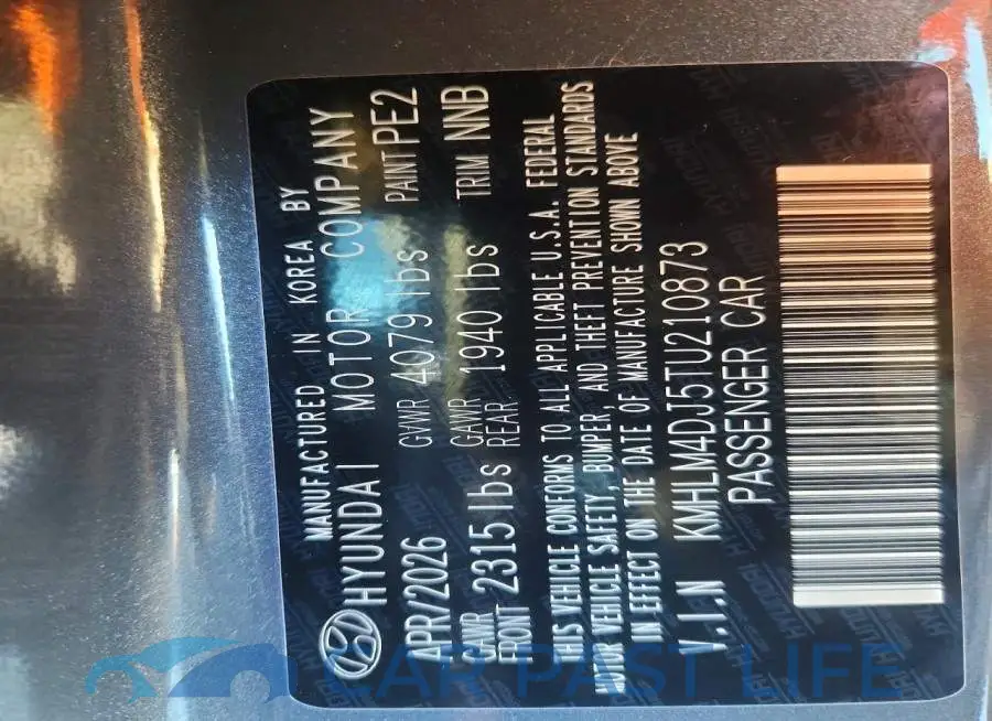 KMHLM4DJ5TU210873# 12