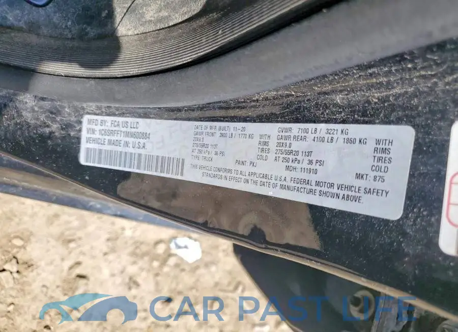 1C6SRFFT1MN600884# 12