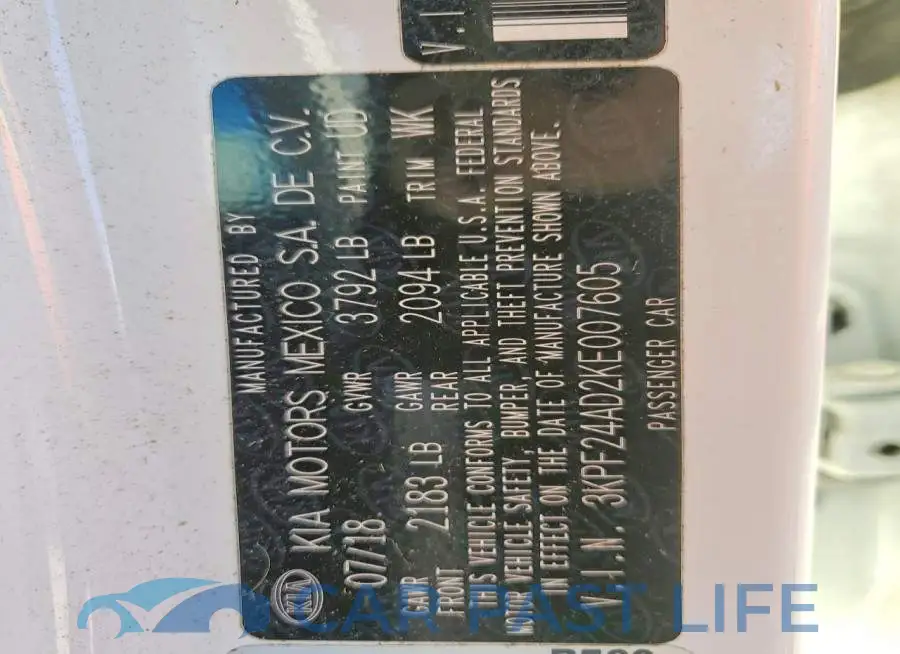 3KPF24AD2KE007605# 13
