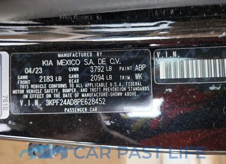 3KPF24AD8PE628452# 13