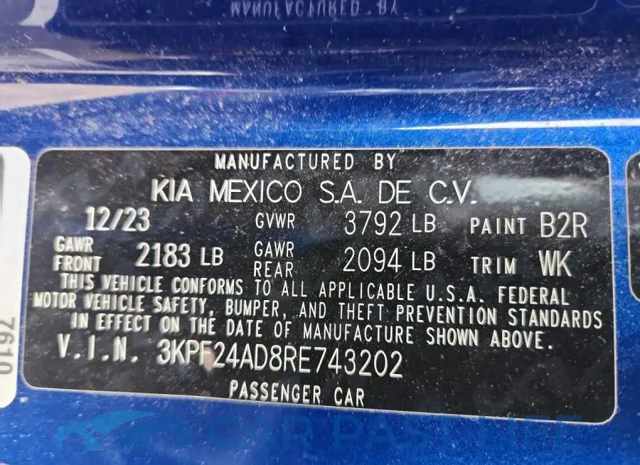 3KPF24AD8RE743202# 13