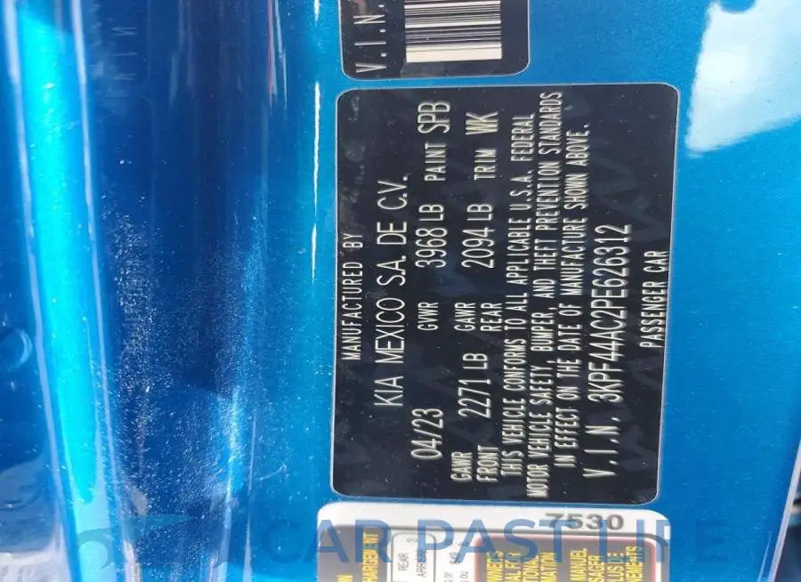 3KPF44AC2PE626312# 12