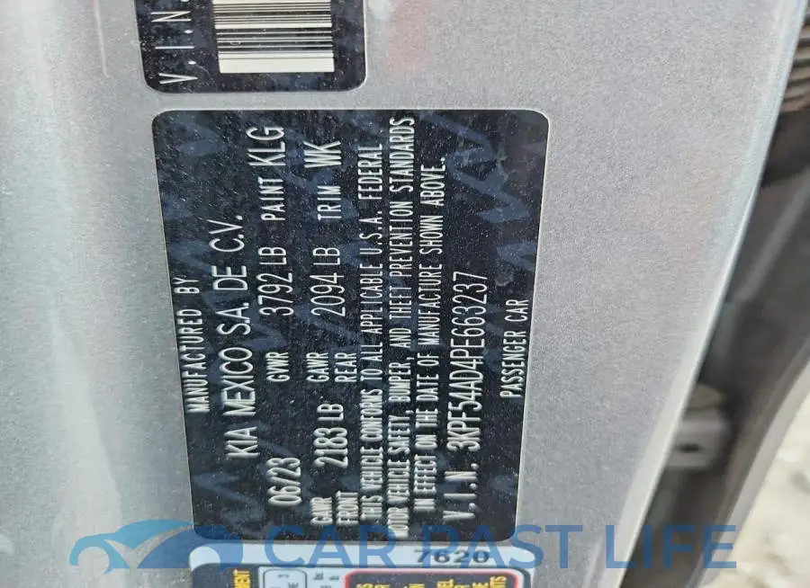 3KPF54AD4PE663237# 12