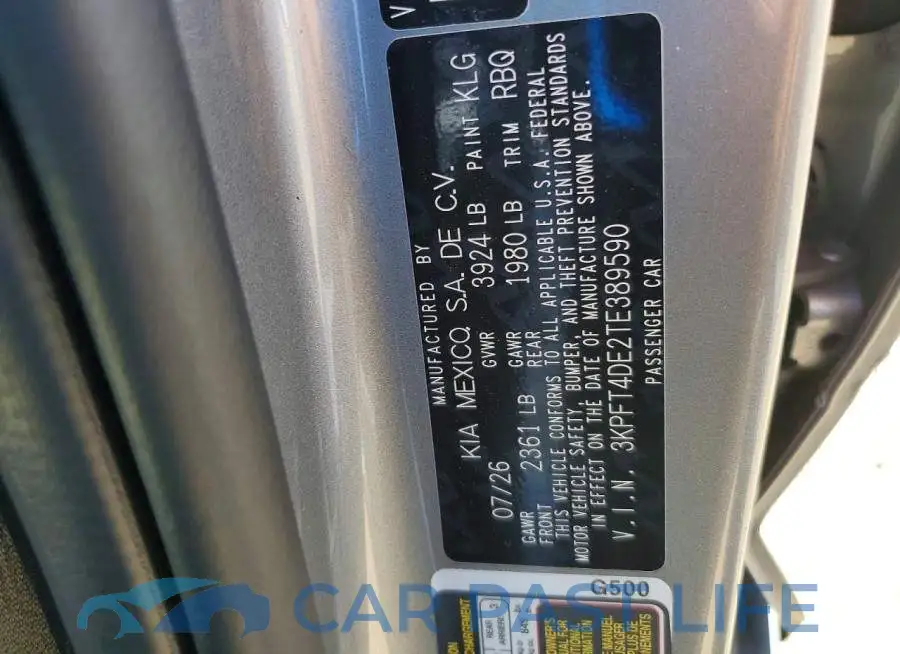 3KPFT4DE2TE389590# 12
