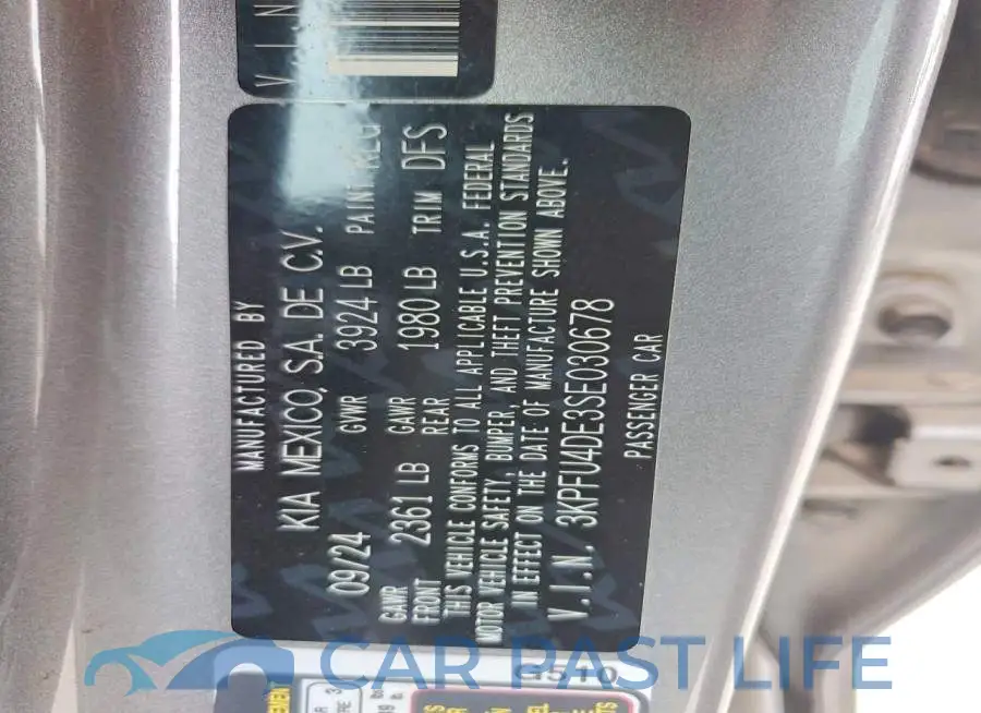 3KPFU4DE3SE030678# 12
