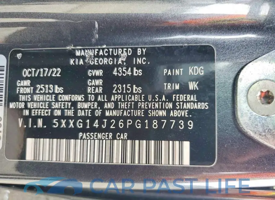 5XXG14J26PG187739# 12