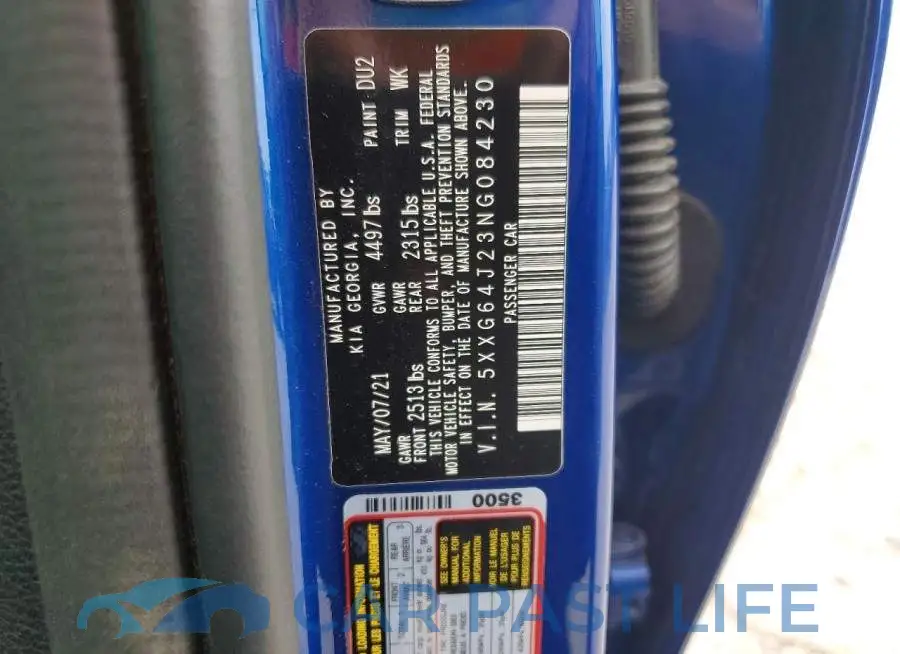 5XXG64J23NG084230# 12