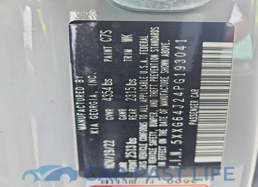 5XXG64J24PG193041# 13