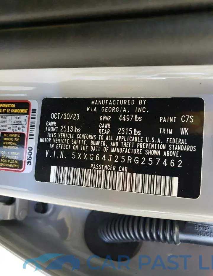 5XXG64J25RG257462# 13