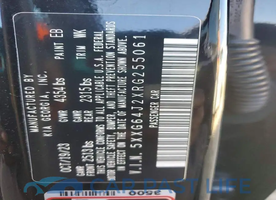 5XXG64J2XRG255061# 12
