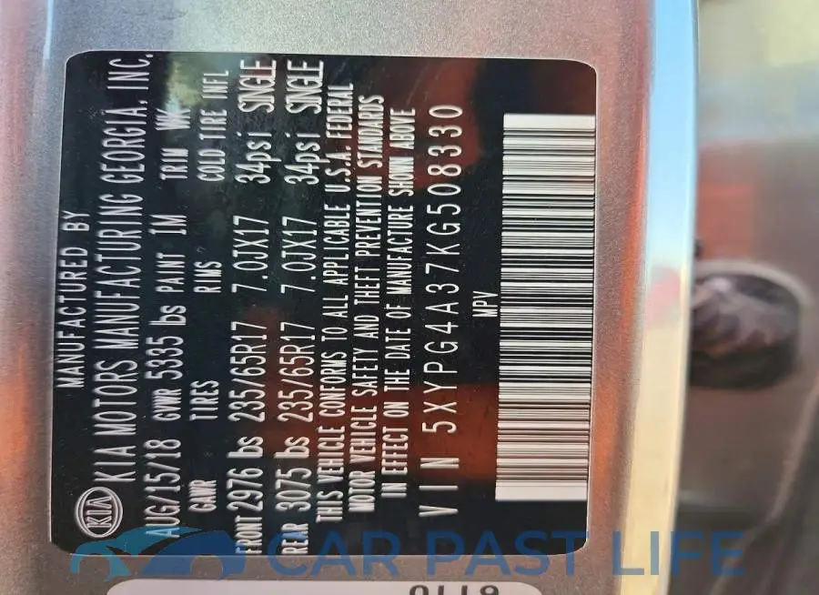 5XYPG4A37KG508330# 13