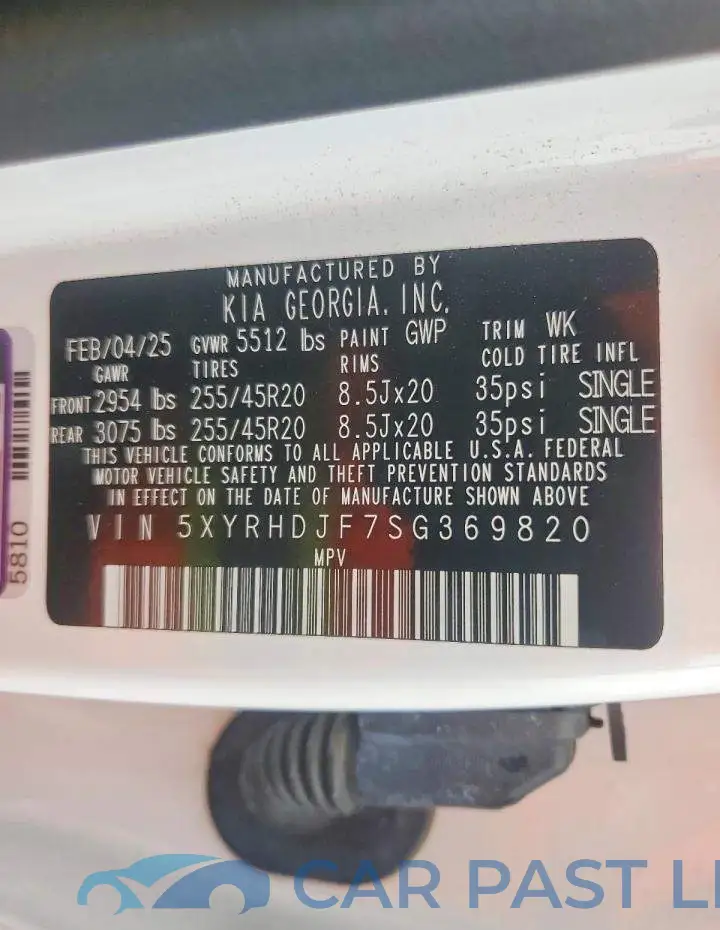 5XYRHDJF7SG369820# 14