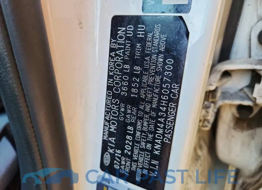 KNADM4A34H6057300# 12