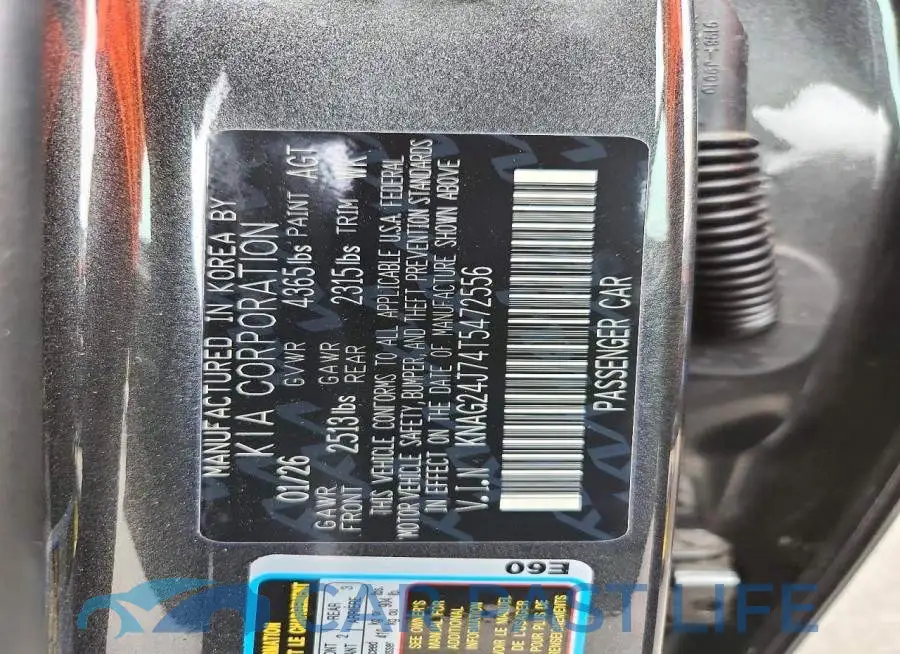 KNAG24J74T5472556# 12