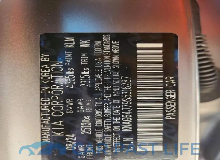KNAG64J79S5316287# 12