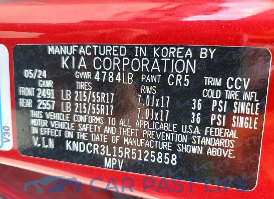 KNDCR3L15R5125858# 12