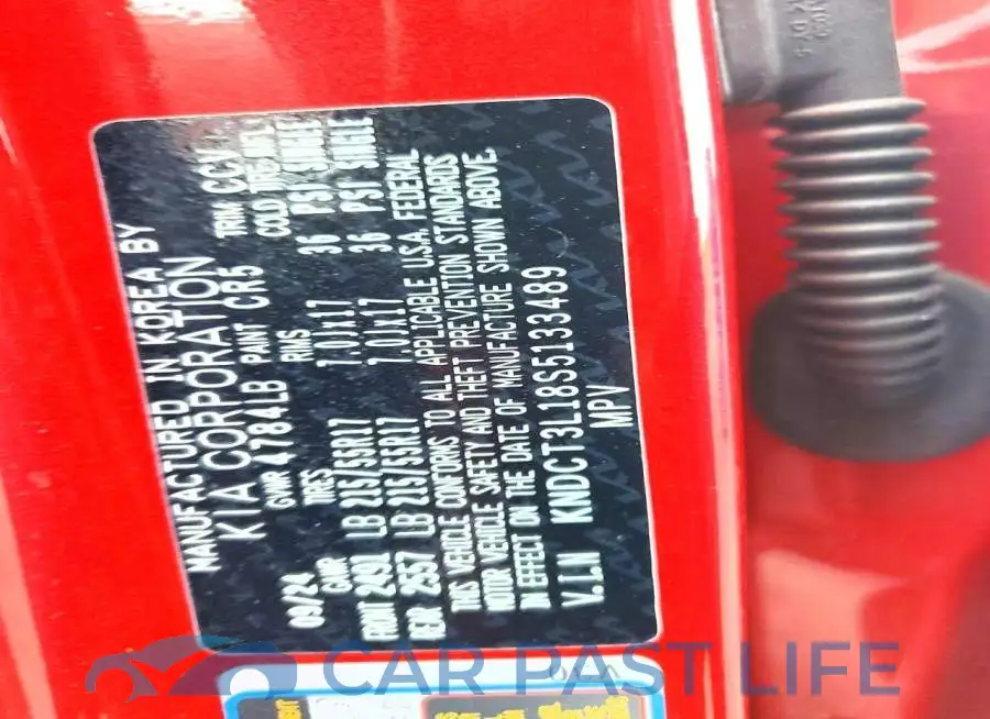 KNDCT3L18S5133489# 13