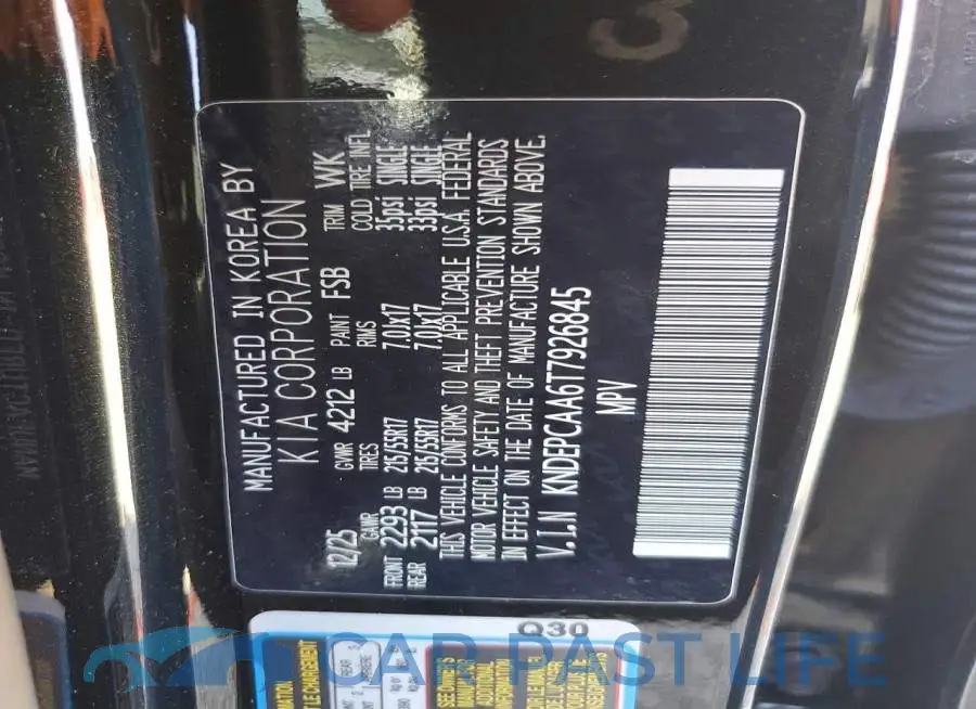 KNDEPCAA6T7926845# 13
