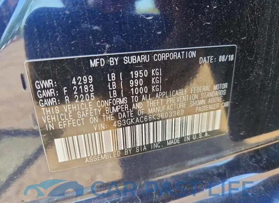 4S3GKAC68K3603360# 12