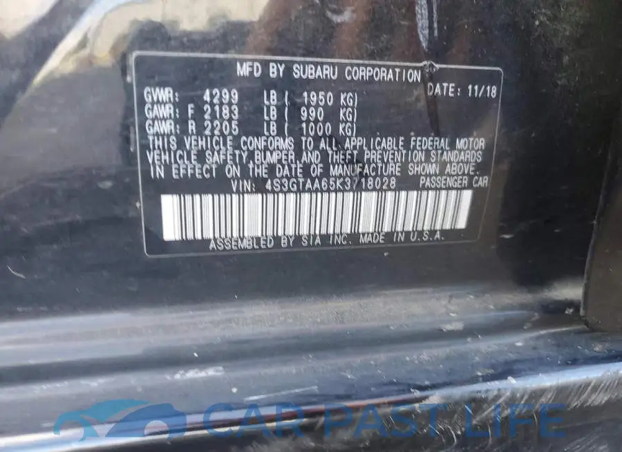 4S3GTAA65K3718028# 12