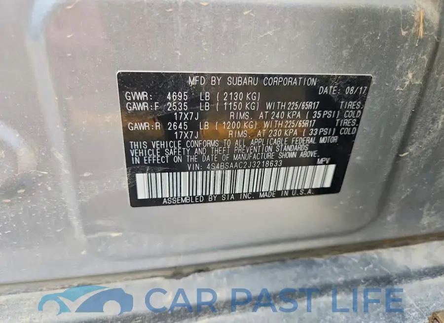 4S4BSAAC2J3218633# 12