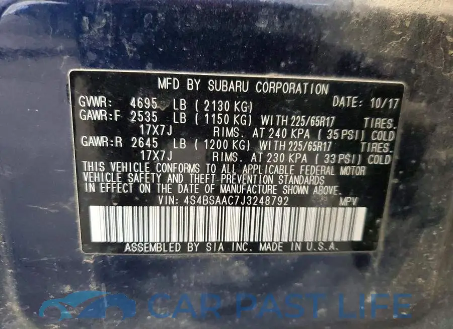4S4BSAAC7J3248792# 13